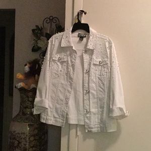 Berek White Embellished Jean Jacket